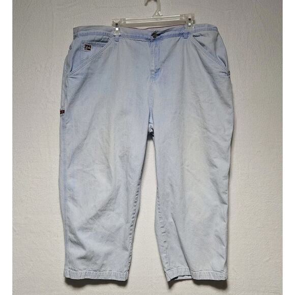 Vintage Y2K Tommy Hilfiger Jeans Womens Plus SZ 22 crop Baggy Skater Boxy - Picture 1 of 8